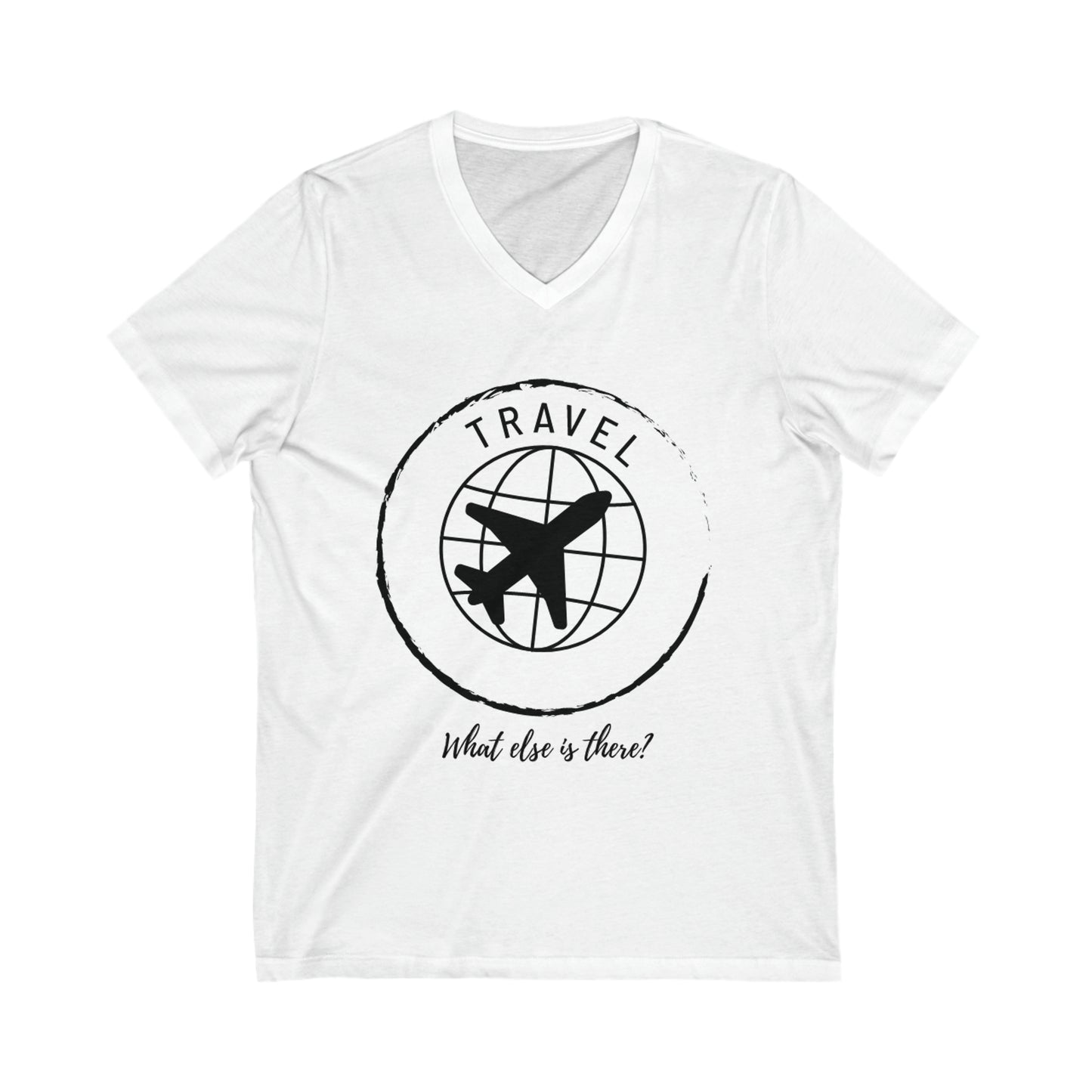 Unisex Jersey Short Sleeve V-Neck Travel Tee