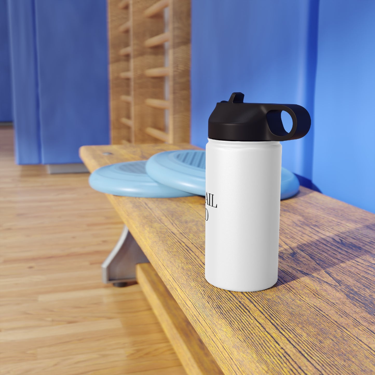 Stainless Steel Water Bottle, Standard Lid with Funny Hiking Message