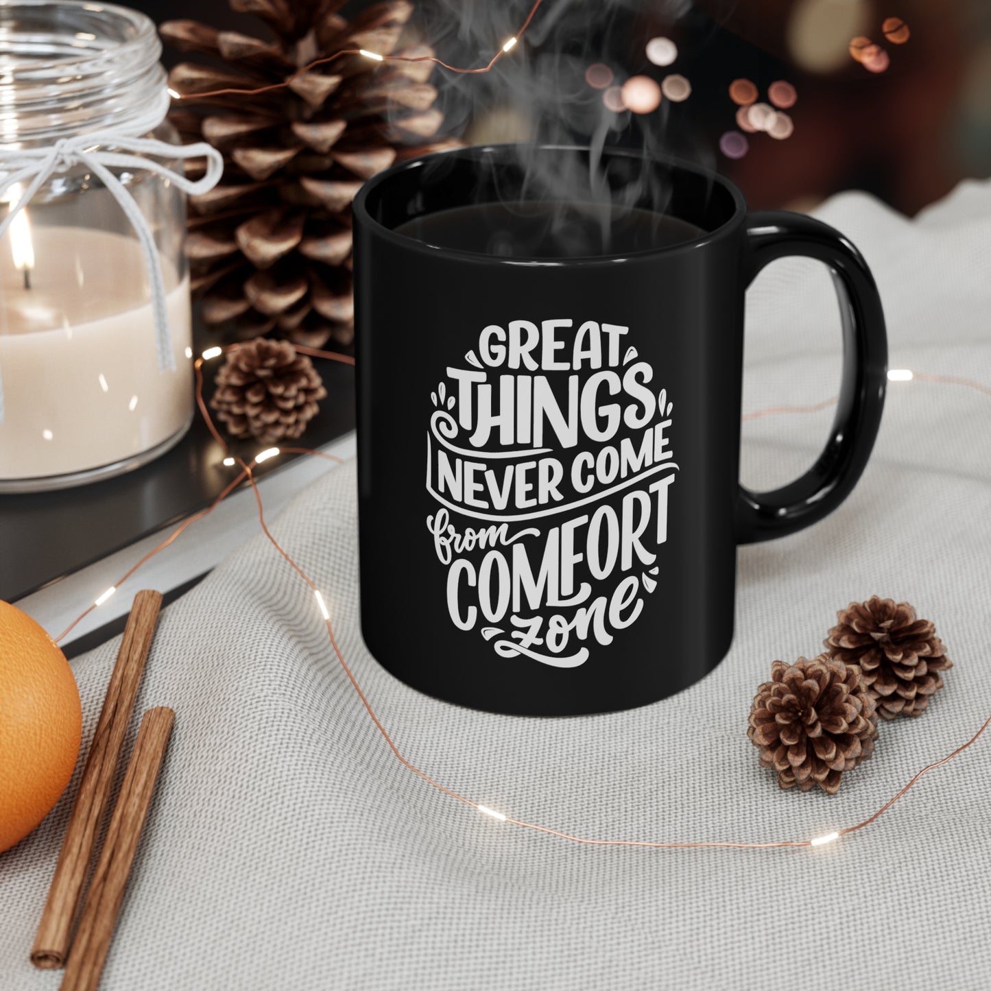 The 11oz Inspiration Black Mug