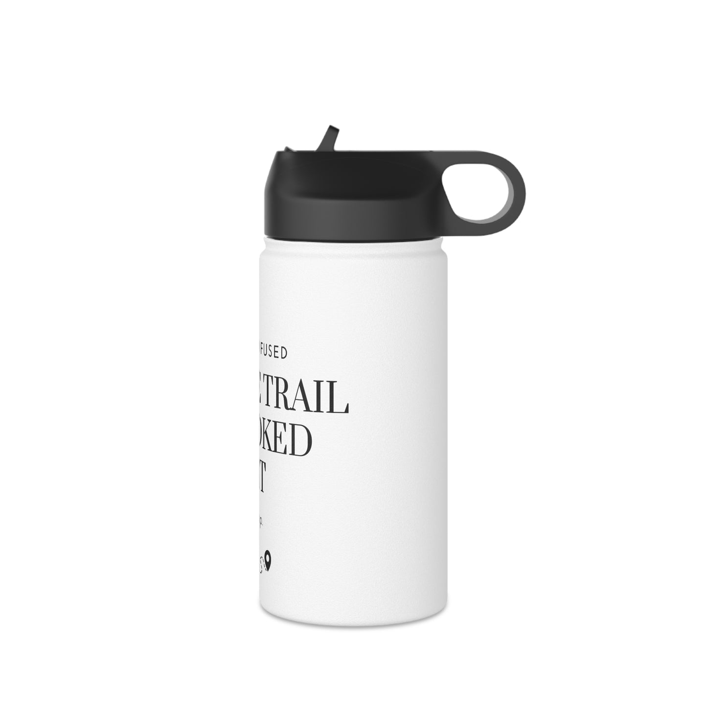 Stainless Steel Water Bottle, Standard Lid with Funny Hiking Message