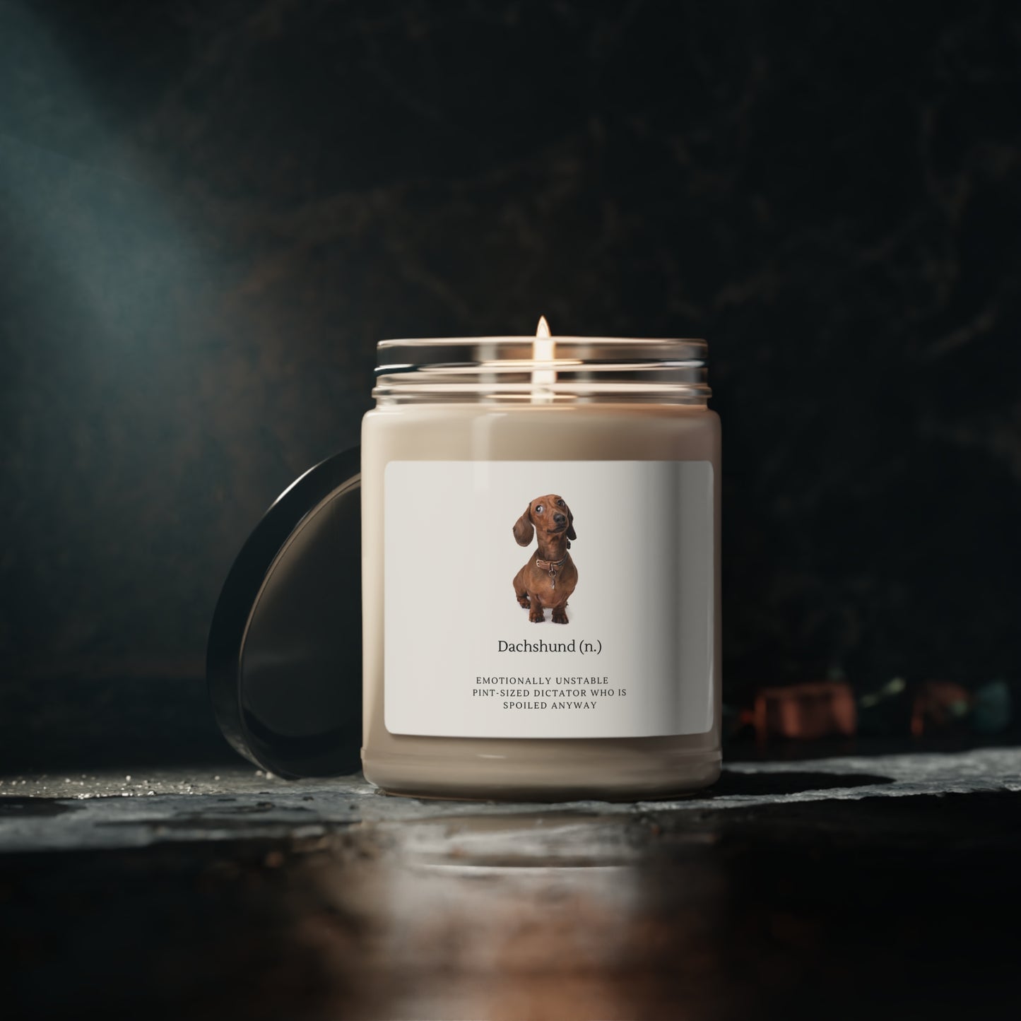 Scented Soy Dachshund Candle, 9oz