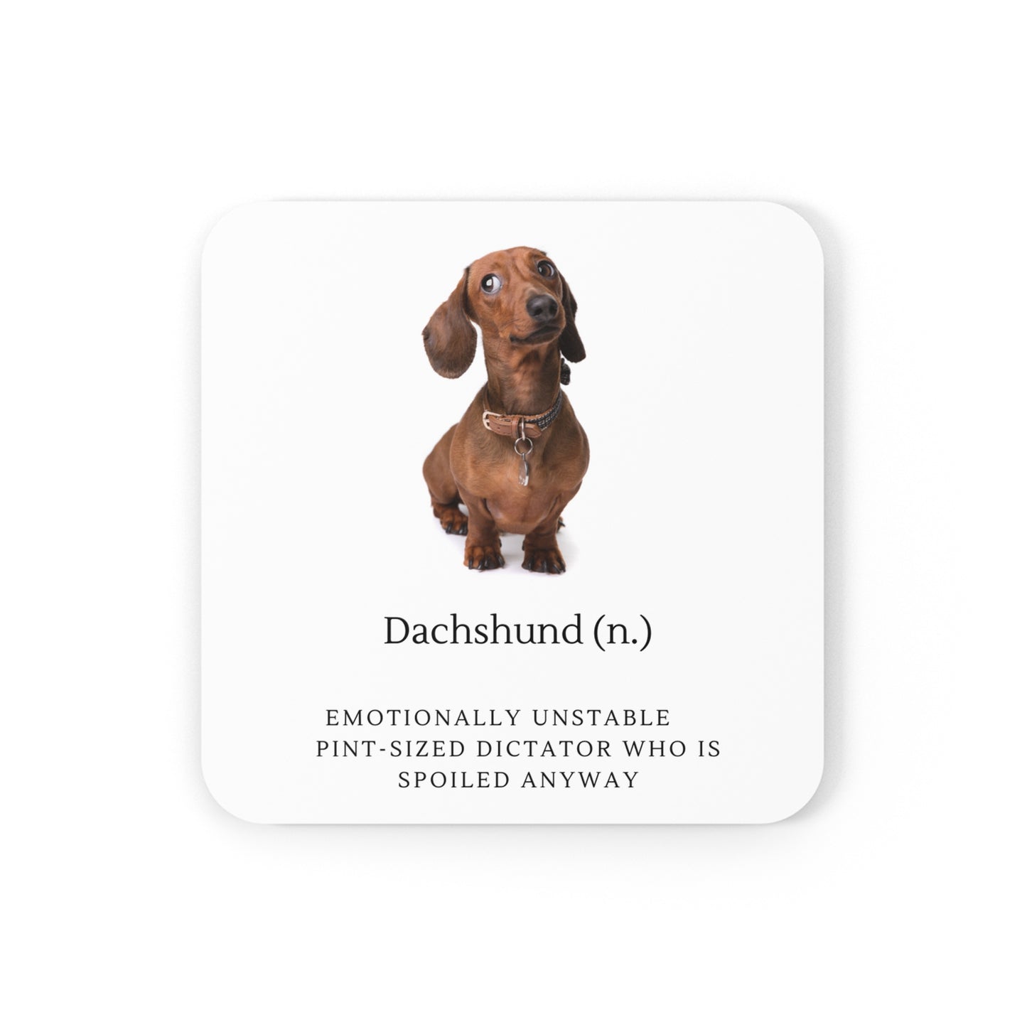 Dachshund Corkwood Coaster Set