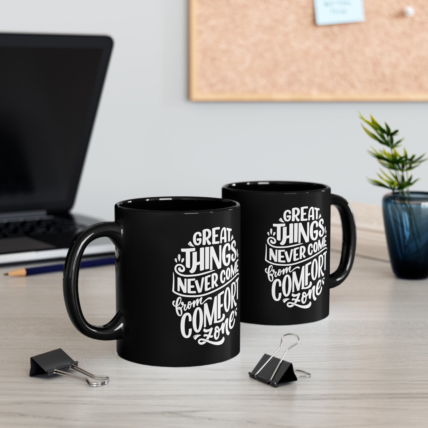 The 11oz Inspiration Black Mug