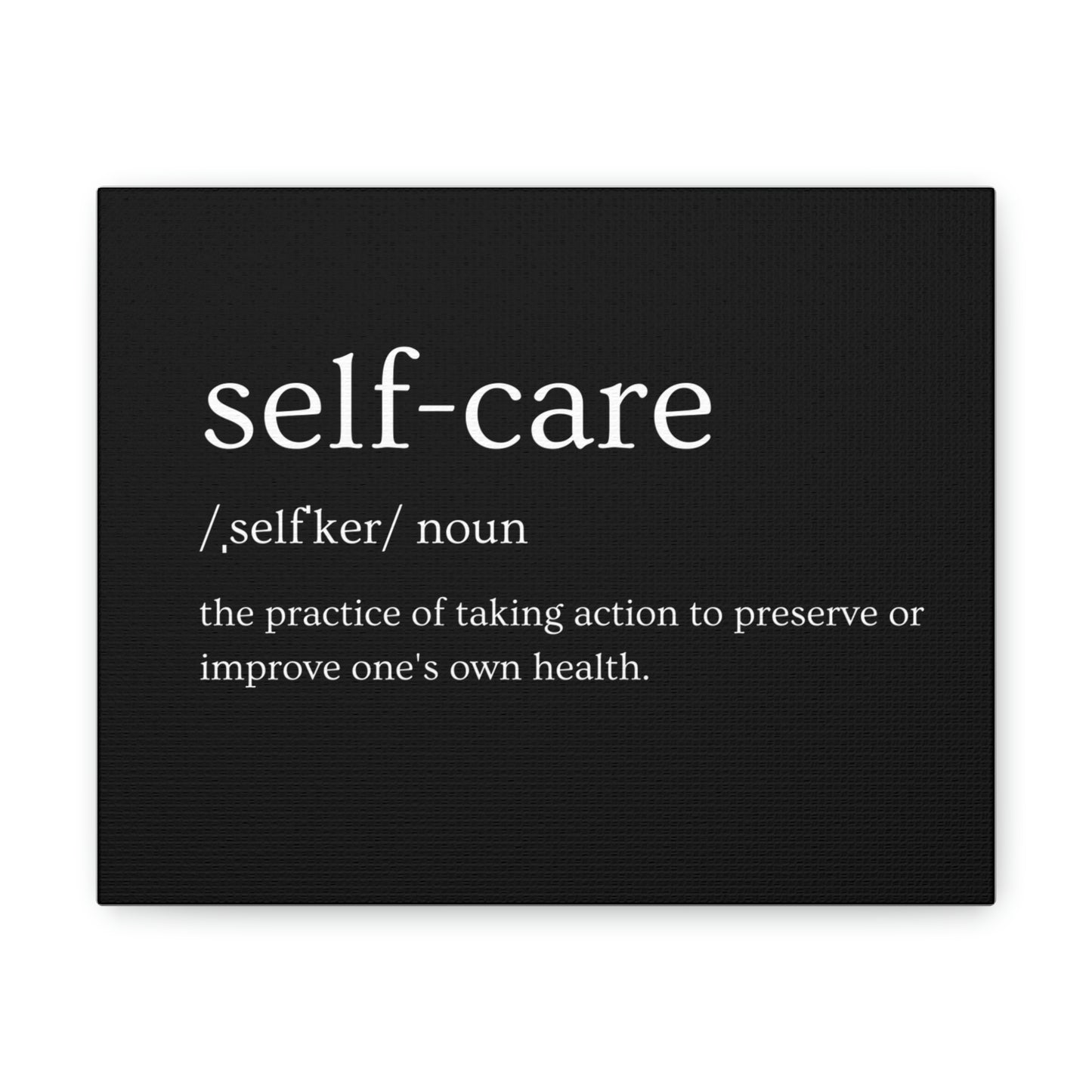 Self Care Definition Gallery Canvas