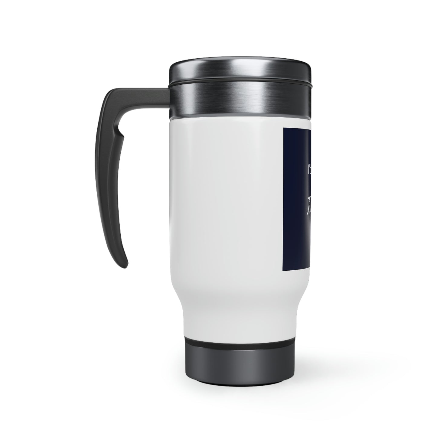 I'd Rather Be Traveling Stainless Steel Travel Mug with Handle, 14oz