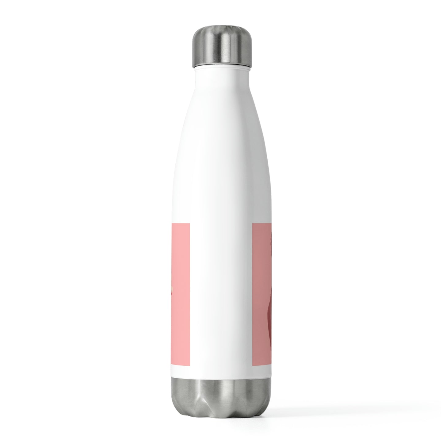 20oz Insulated Bottle with inspirational statement for women who hate cancer