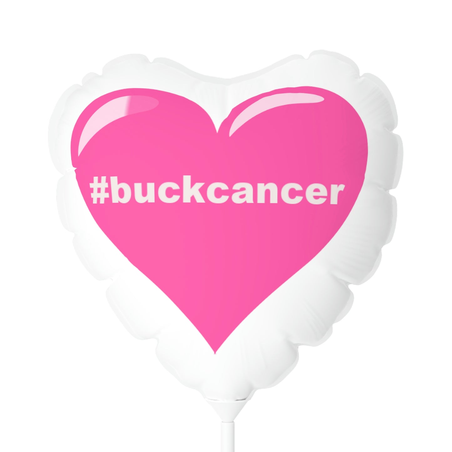 #buckcancer Balloon (Round and Heart-shaped), 11"