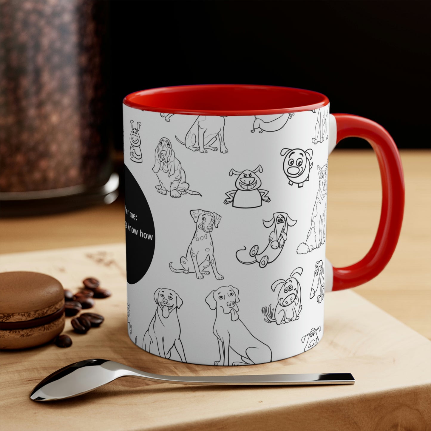 Underdog Black and White Accent Mug