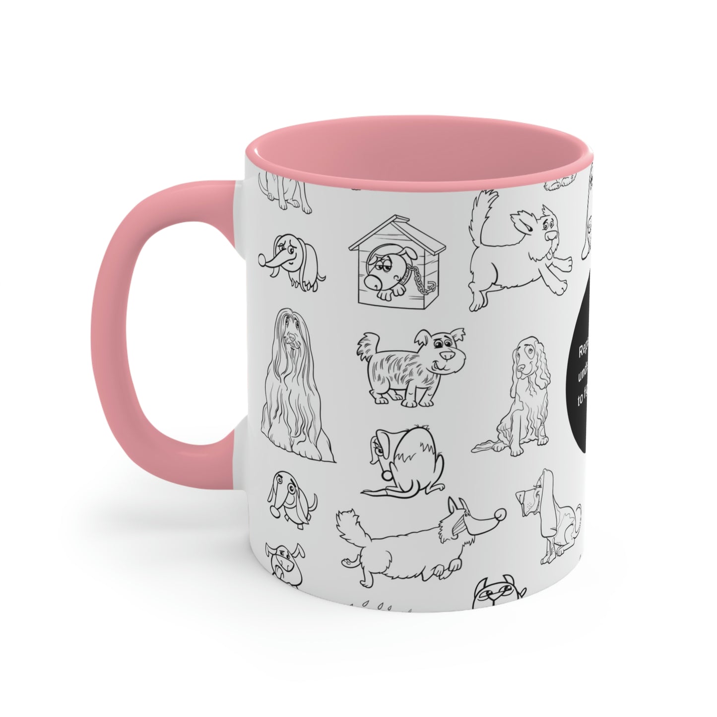 Underdog Black and White Accent Mug