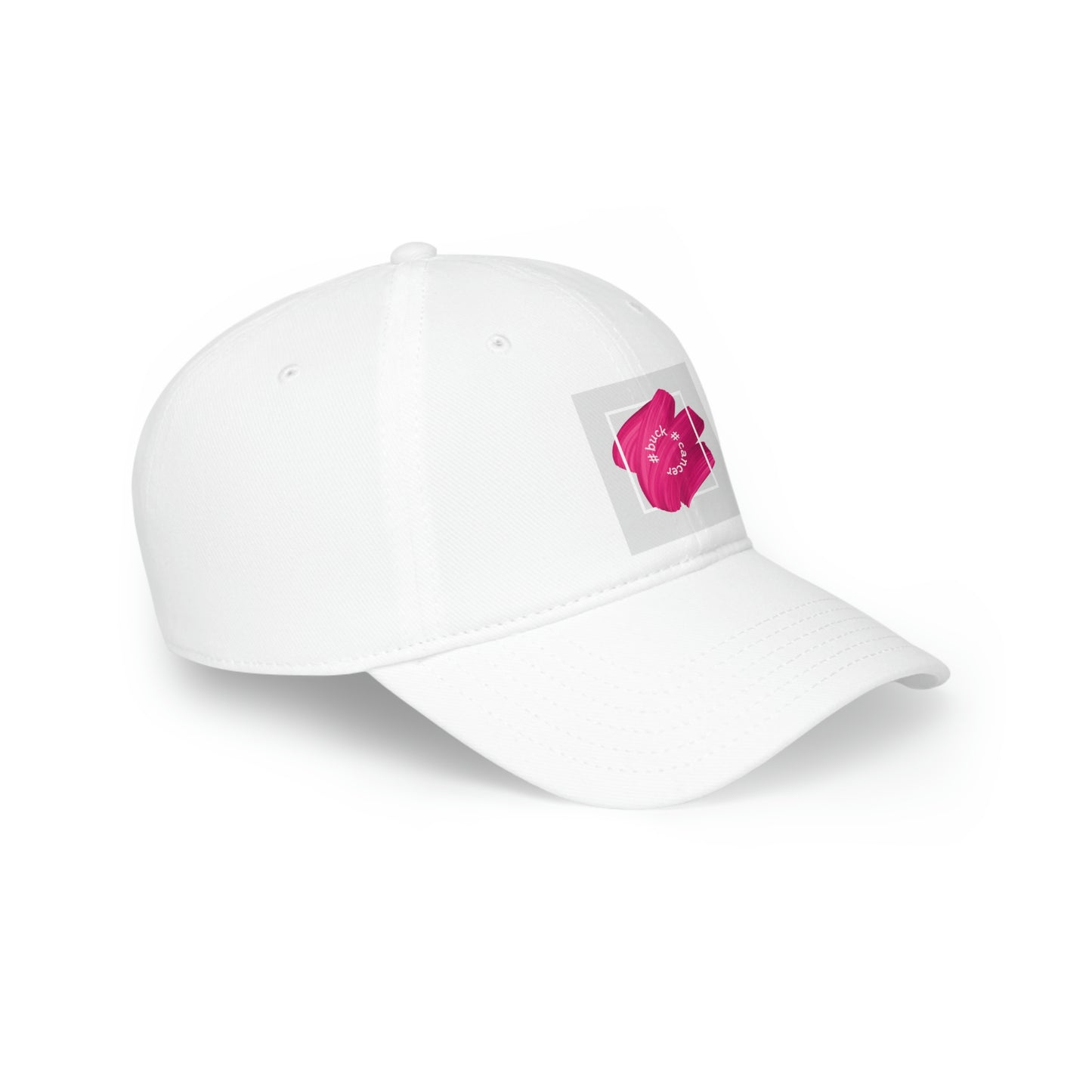 Low Profile Baseball Cap for women who hate cancer and want to make a statement (#buck #cancer).