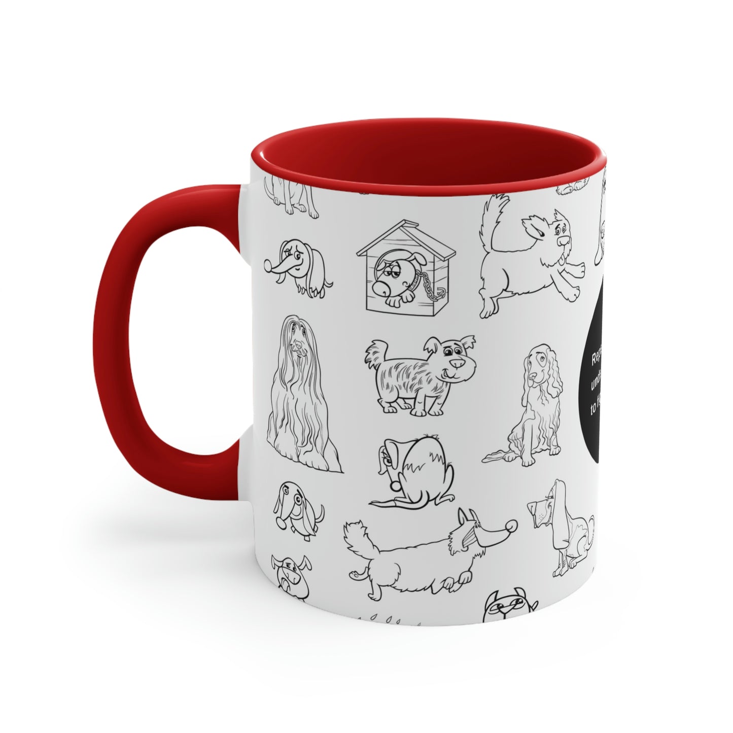 Underdog Black and White Accent Mug