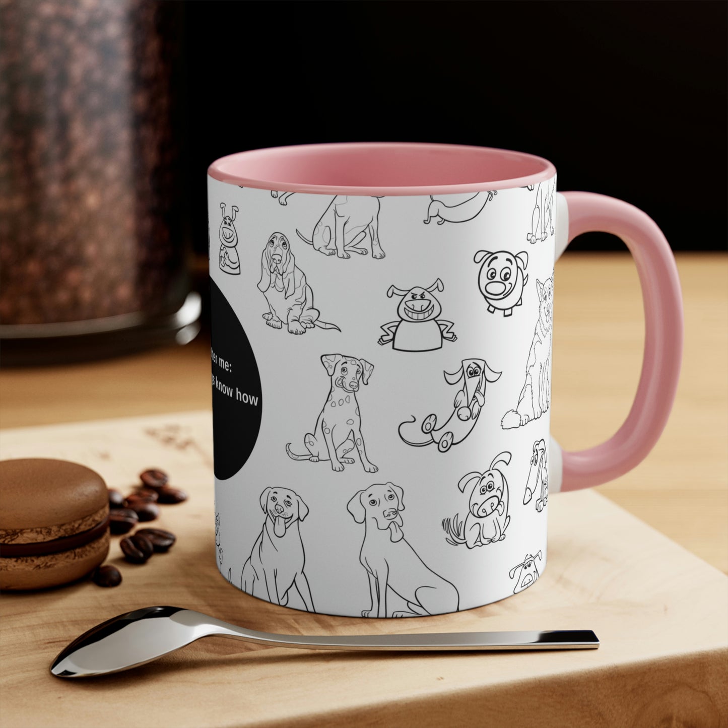 Underdog Black and White Accent Mug
