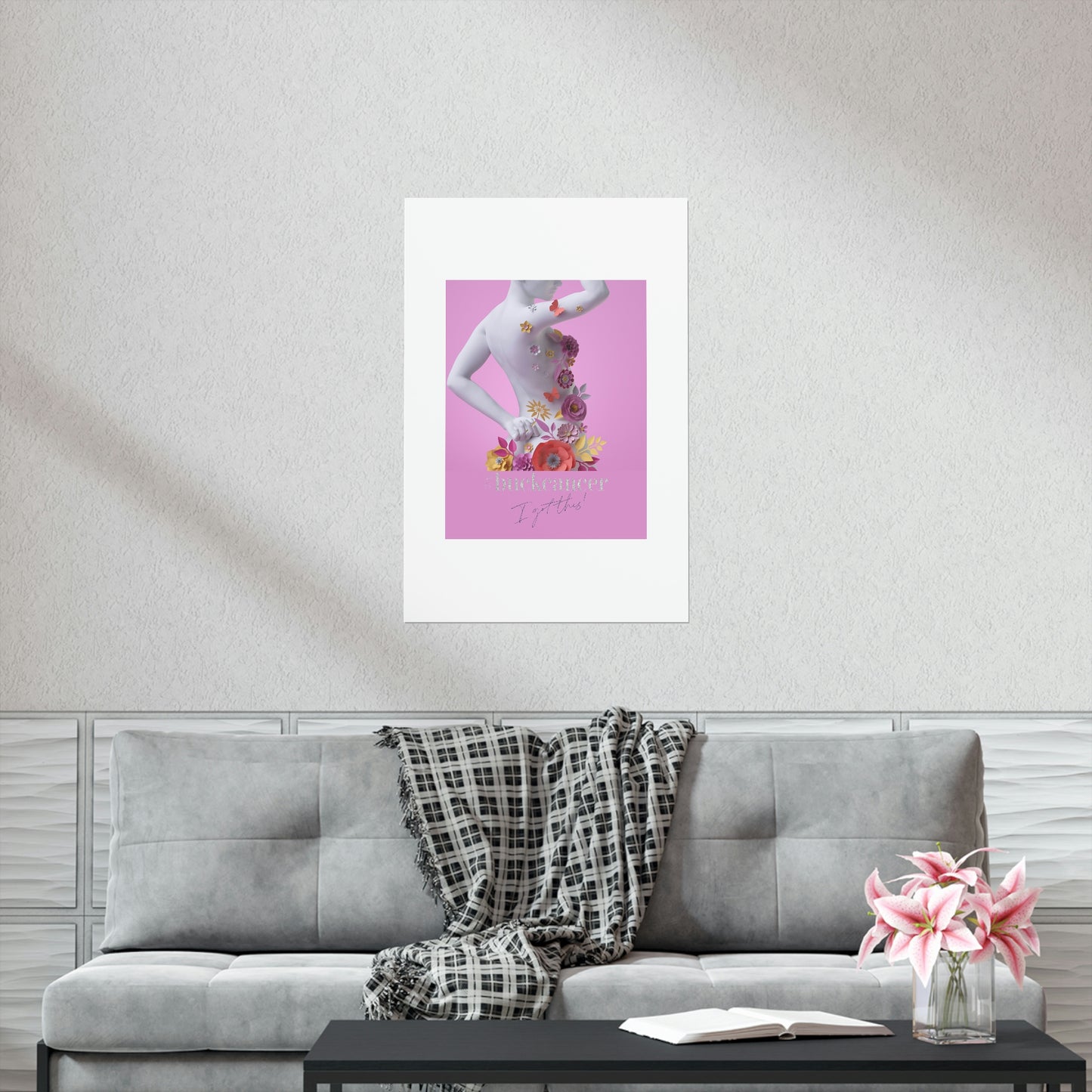 Premium Matte Vertical Posters to Insipire Women with Cancer