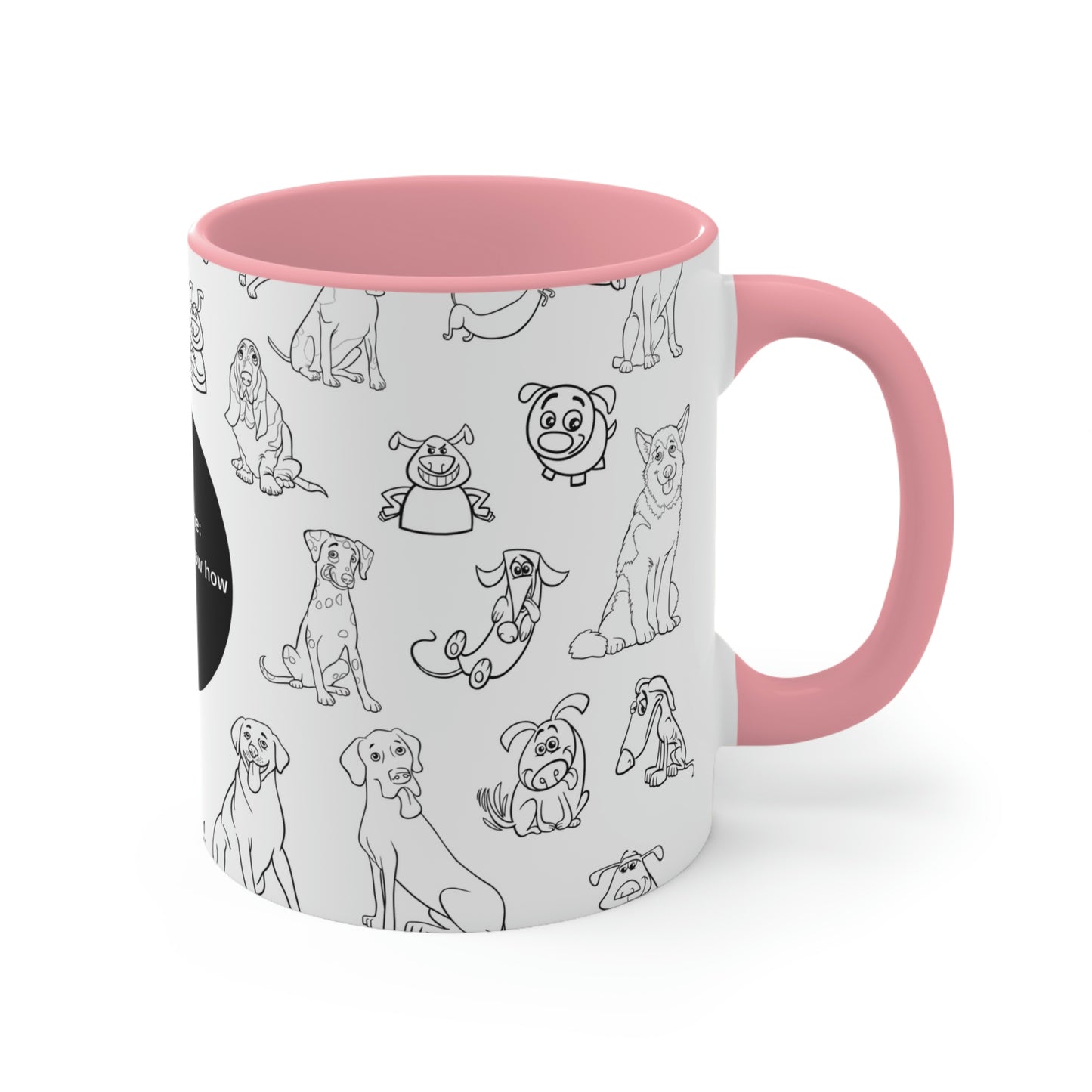 Underdog Black and White Accent Mug