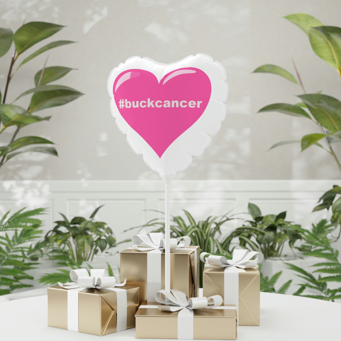 #buckcancer Balloon (Round and Heart-shaped), 11"