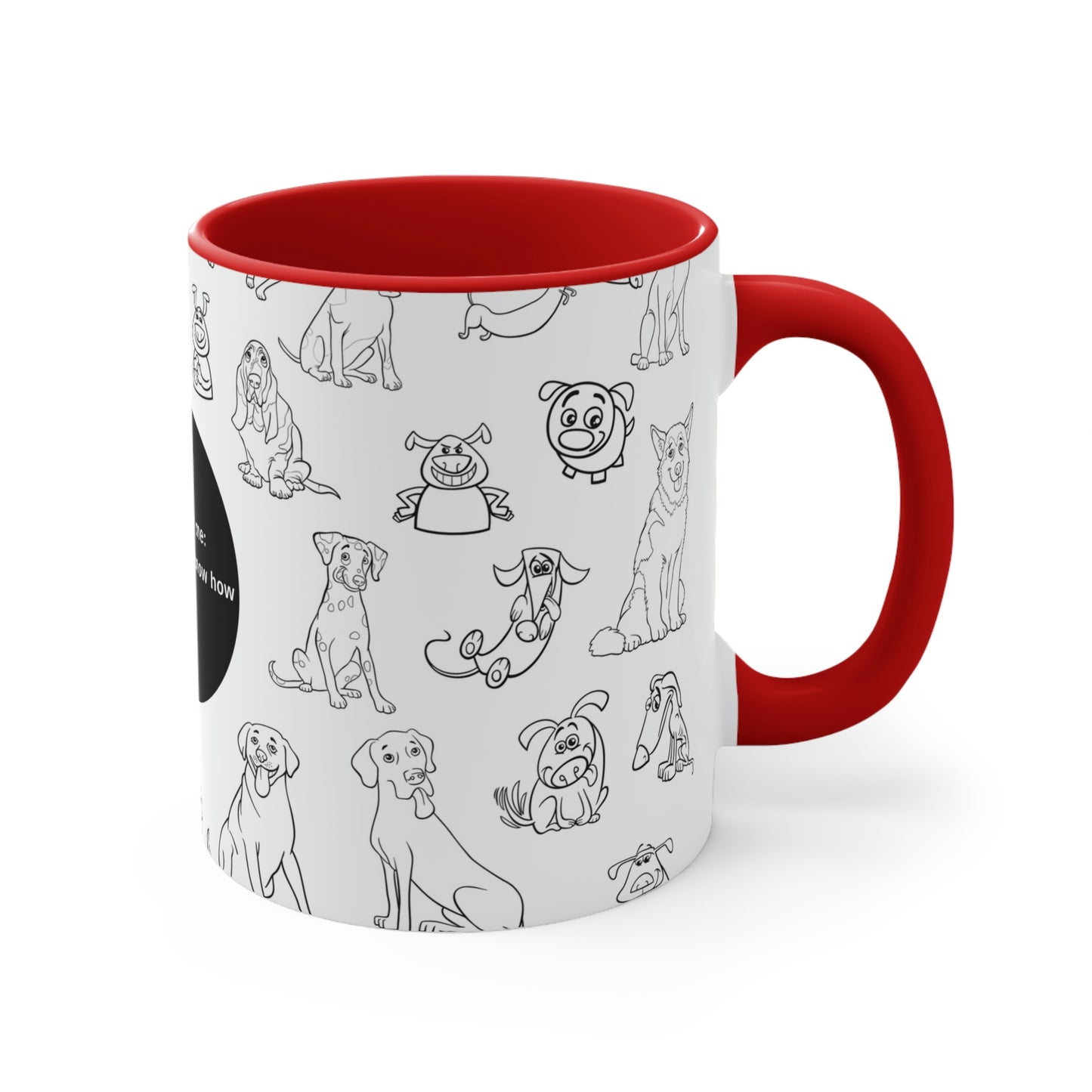 Underdog Black and White Accent Mug