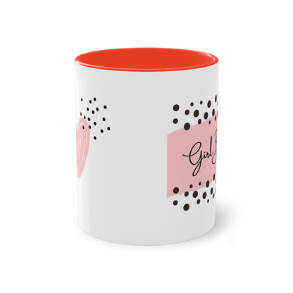Girl Boss Two-Tone Coffee Mug, 11oz