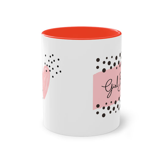 Girl Boss Two-Tone Coffee Mug, 11oz