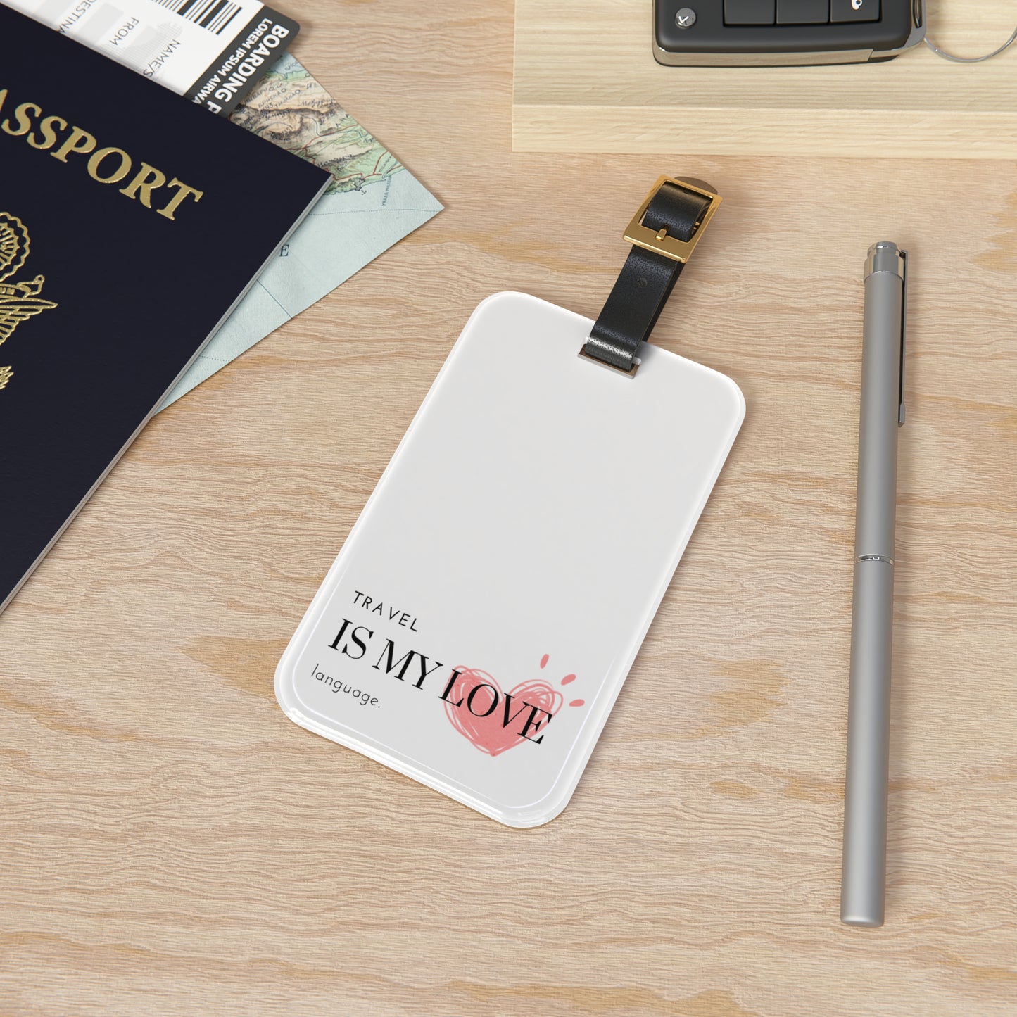 Travel is My Love Language Luggage Tag