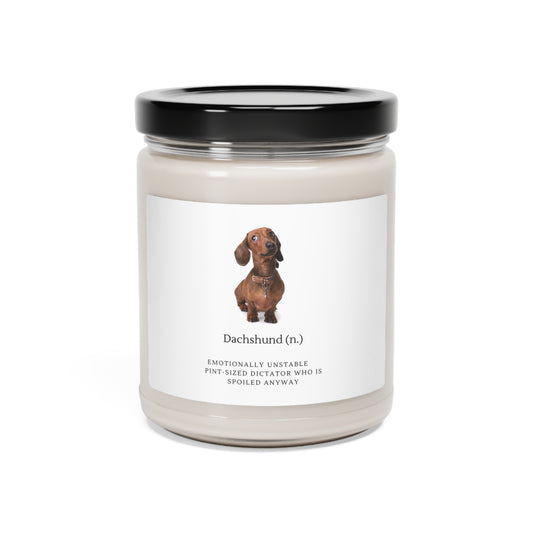 Scented Soy Dachshund Candle, 9oz