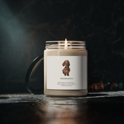 Scented Soy Dachshund Candle, 9oz