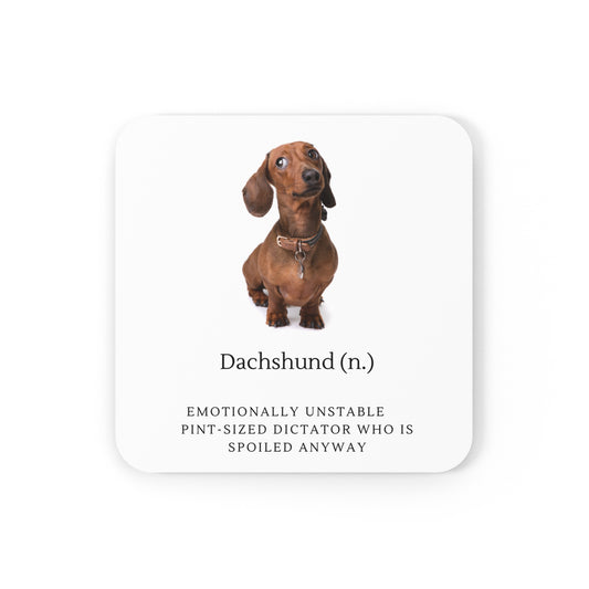 Dachshund Corkwood Coaster Set