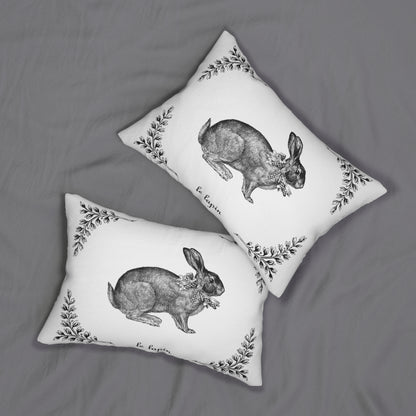 French Country Bunny Lumbar Pillow