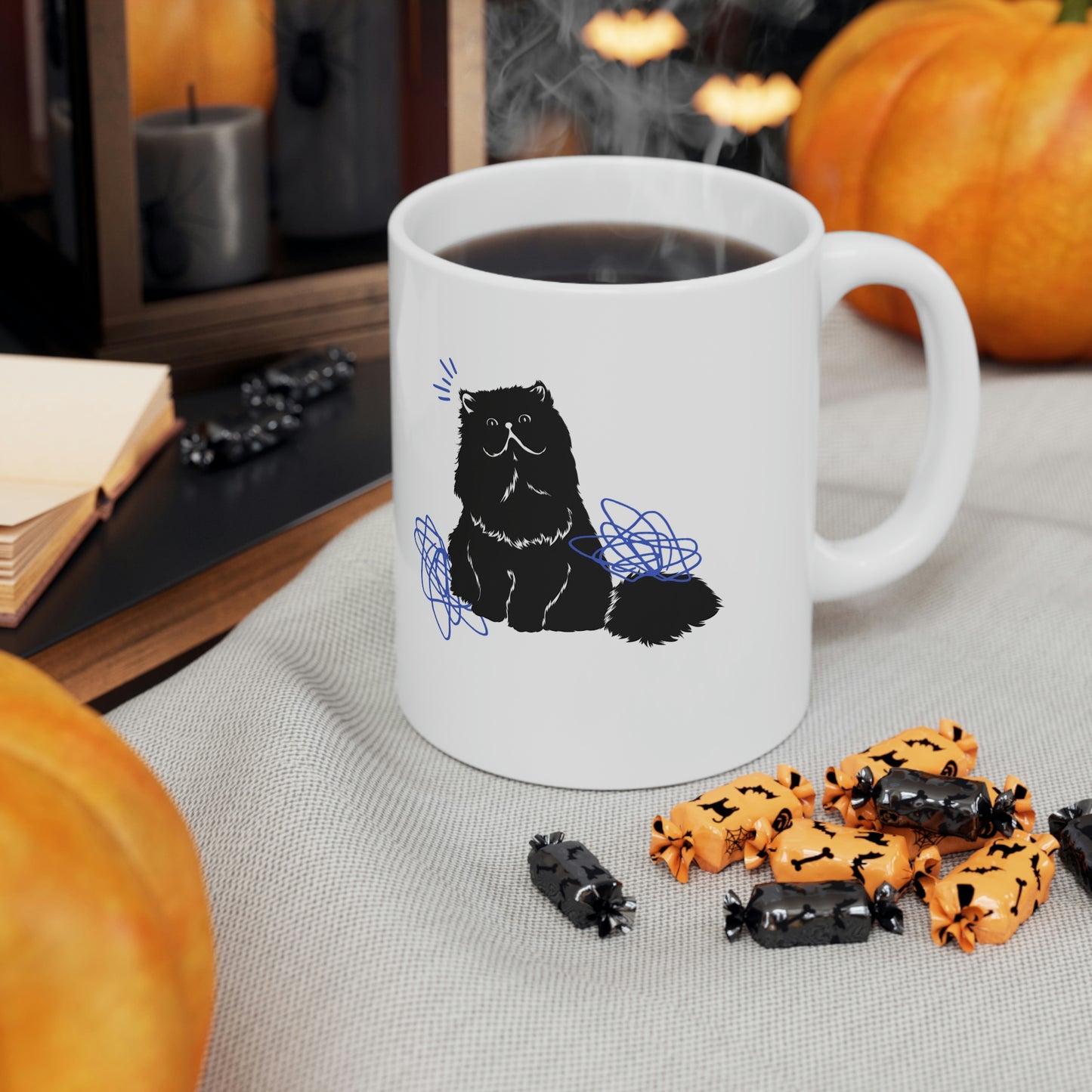 Cat Hair Ceramic Coffee Cups, 11oz, 15oz