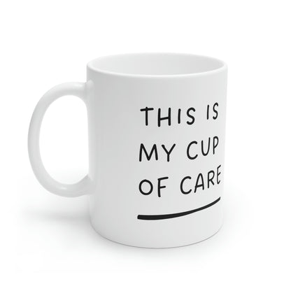 Cup of Care White Ceramic Mug, 11oz