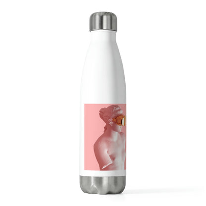 20oz Insulated Bottle with inspirational statement for women who hate cancer
