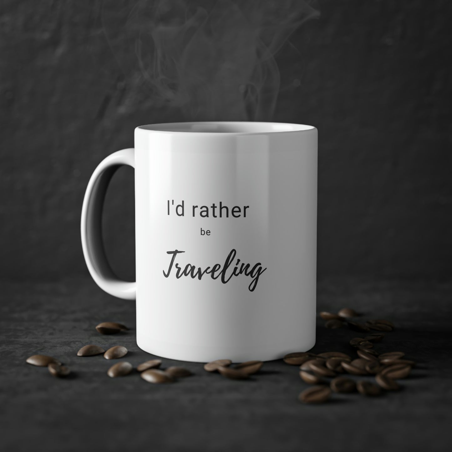 I'd Rather Be Traveling Standard Mug, 11oz