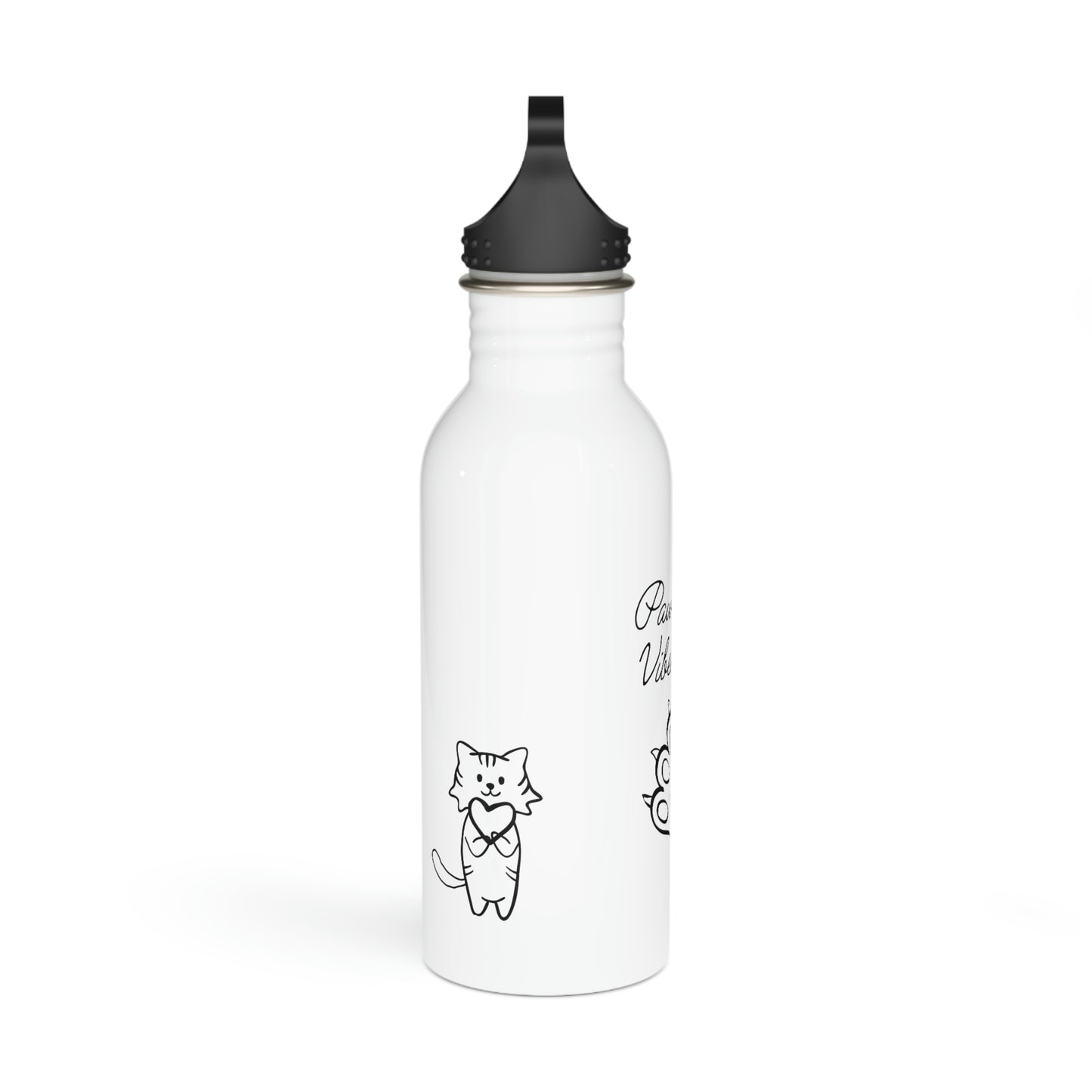 Paw-sitive Vibes Only Stainless Steel Water Bottle