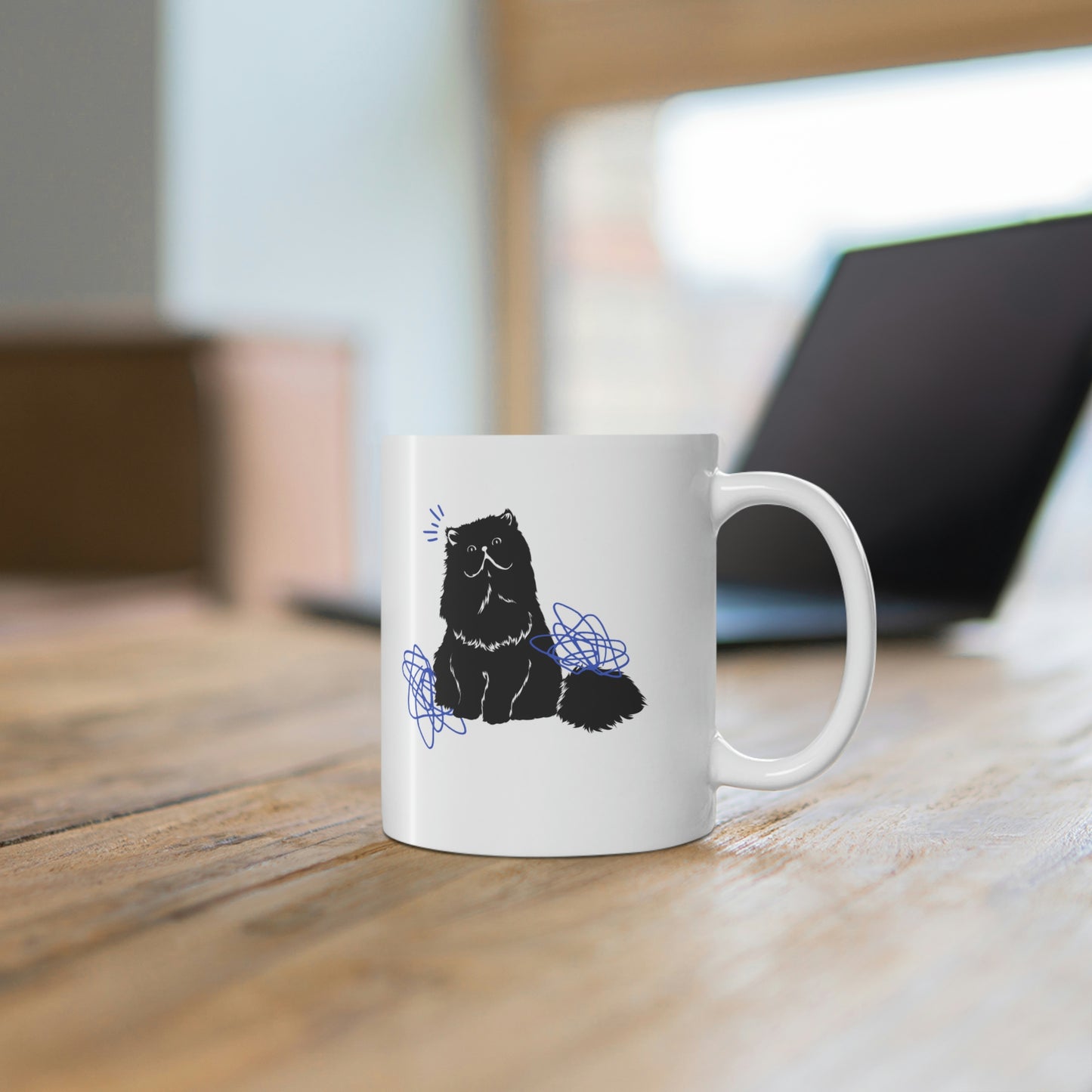 Cat Hair Ceramic Coffee Cups, 11oz, 15oz
