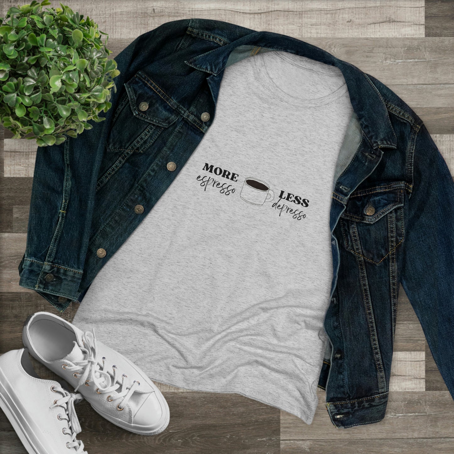 Women's "More Espresso Less Depresso" Triblend Tee