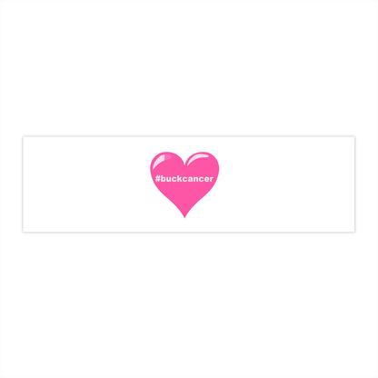 #buckcancer Heart Bumper Stickers