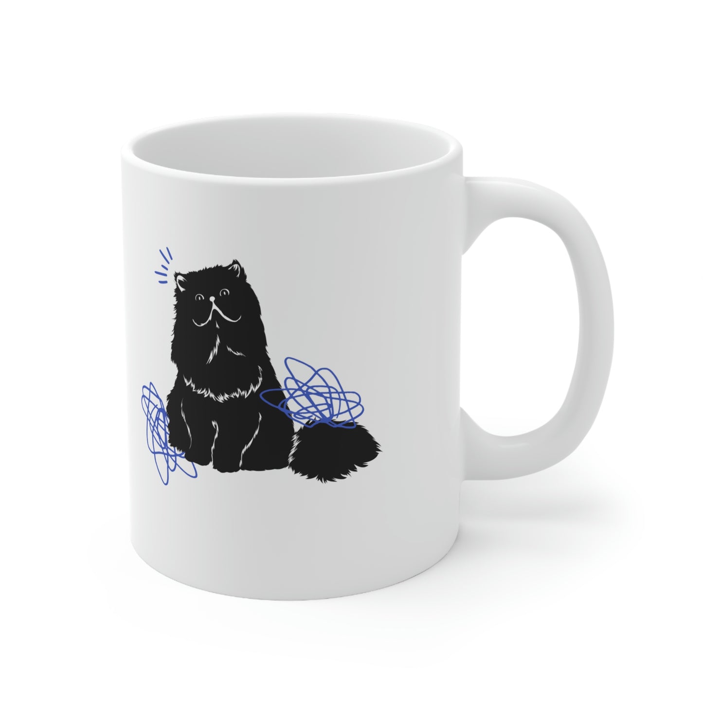 Cat Hair Ceramic Coffee Cups, 11oz, 15oz