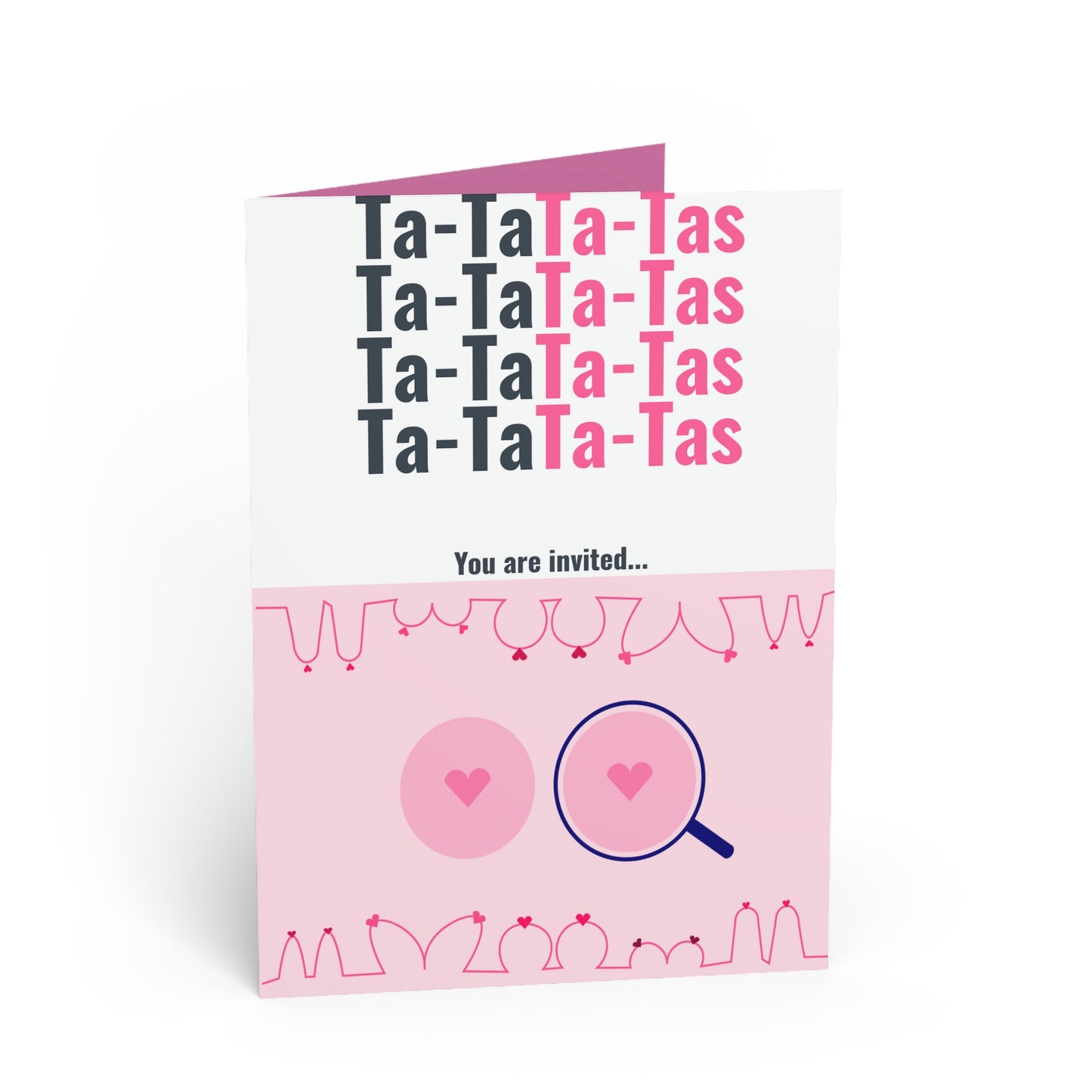 Folded Invitation Cards for Women with Cancer