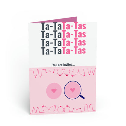Folded Invitation Cards for Women with Cancer