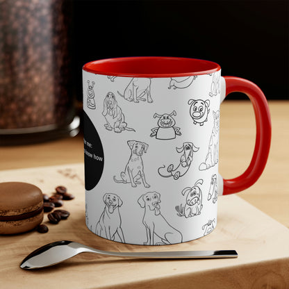 Underdog Black and White Accent Mug