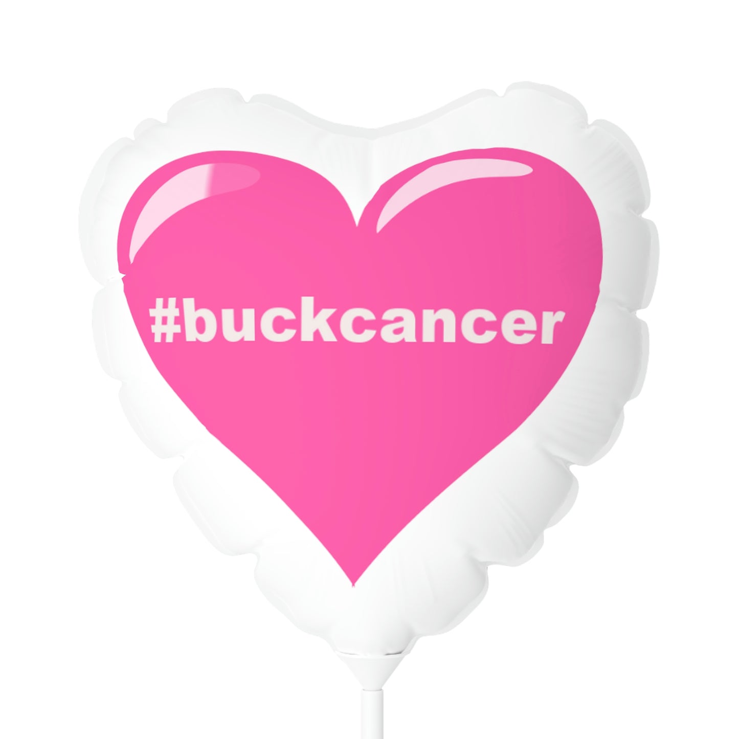 #buckcancer Balloon (Round and Heart-shaped), 11"
