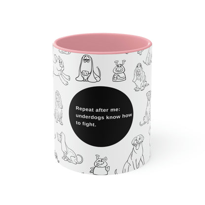 Underdog Black and White Accent Mug