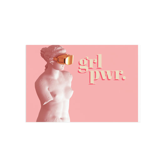 grl pwr. Fine Art Postcards