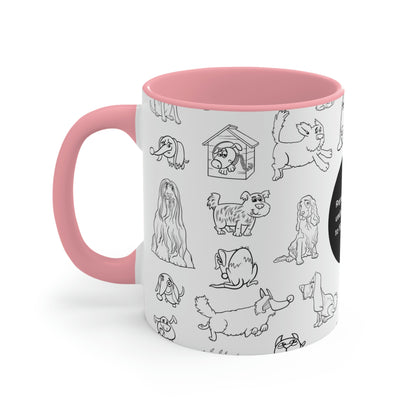 Underdog Black and White Accent Mug