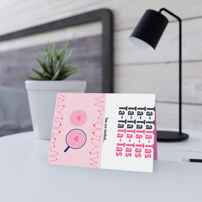 Folded Invitation Cards for Women with Cancer