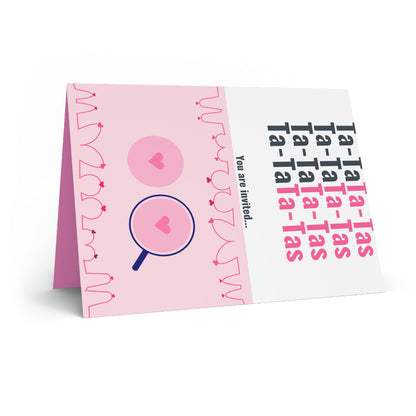 Folded Invitation Cards for Women with Cancer