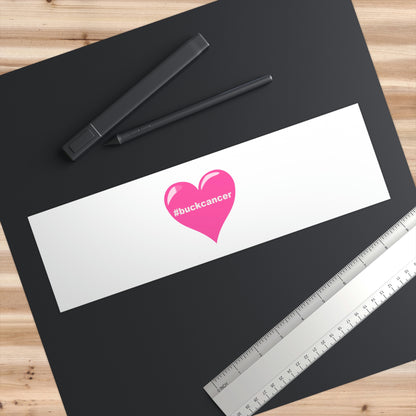 #buckcancer Heart Bumper Stickers