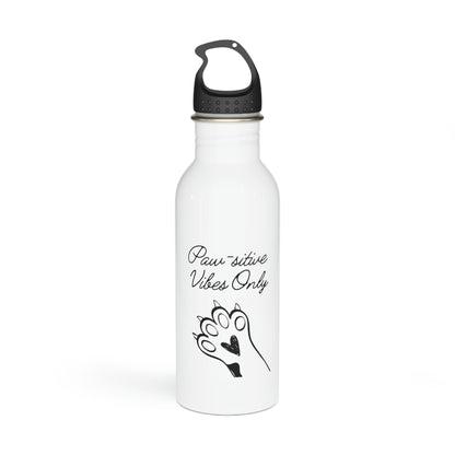 Paw-sitive Vibes Only Stainless Steel Water Bottle