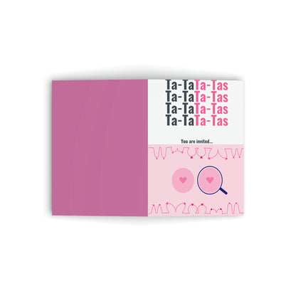 Folded Invitation Cards for Women with Cancer