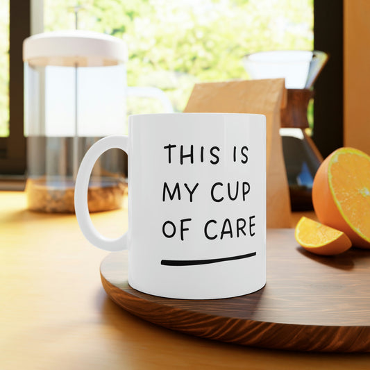 Cup of Care White Ceramic Mug, 11oz