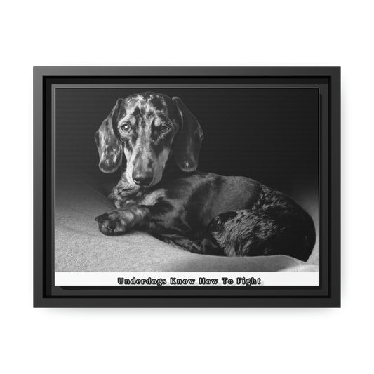 "Underdogs Know How To Fight" Matte Canvas With Black Frame